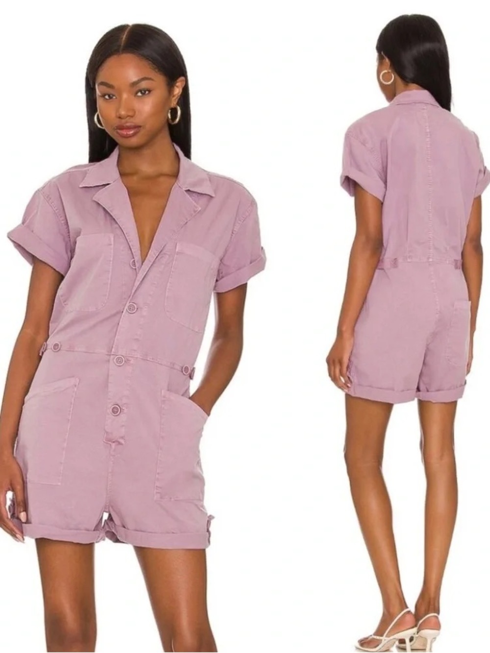 Pistola Dusty Rose Romper Shorts Jumpsuit